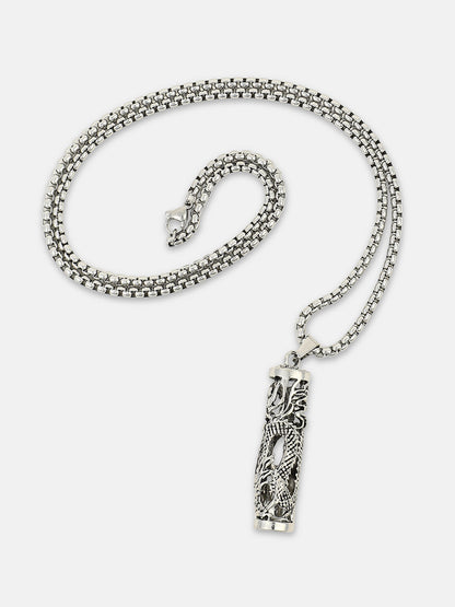 The Slayer Pendant Necklace - Metallic Silver