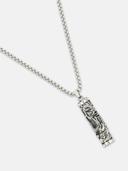 The Slayer Pendant Necklace - Metallic Silver