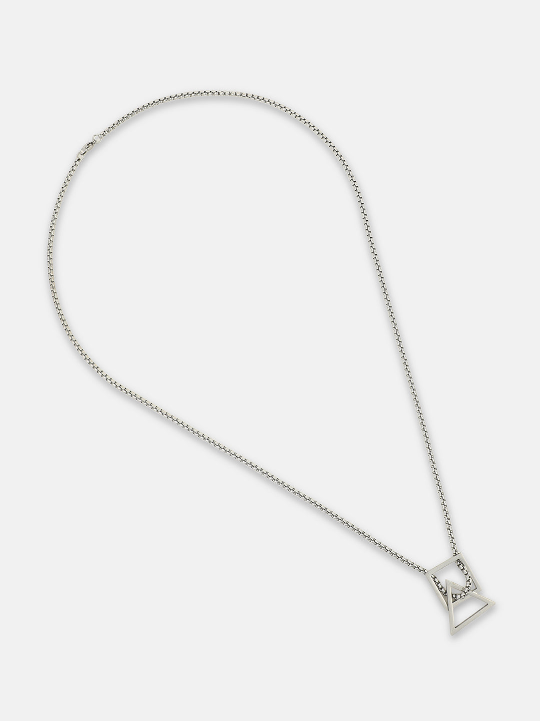The Quad Pendant Necklace - Metallic Silver