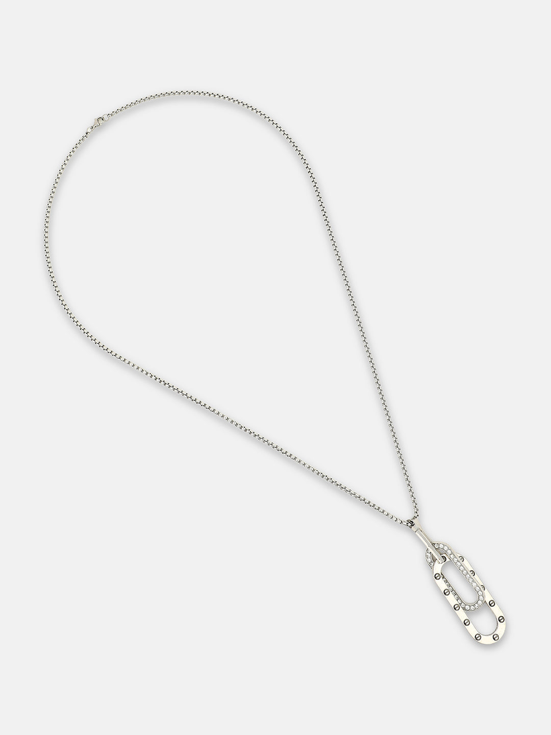 The Hálos Pendant Necklace - Metallic Silver