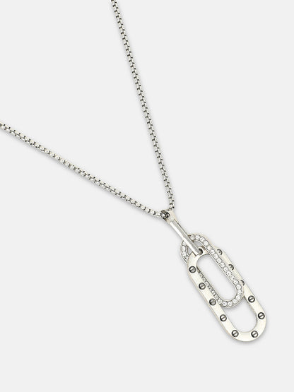 The Hálos Pendant Necklace - Metallic Silver