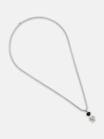 The Astranaut Pendant Necklace - Metallic Silver