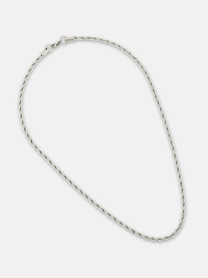The Minimal-Twist Chain Necklace - Metallic Silver