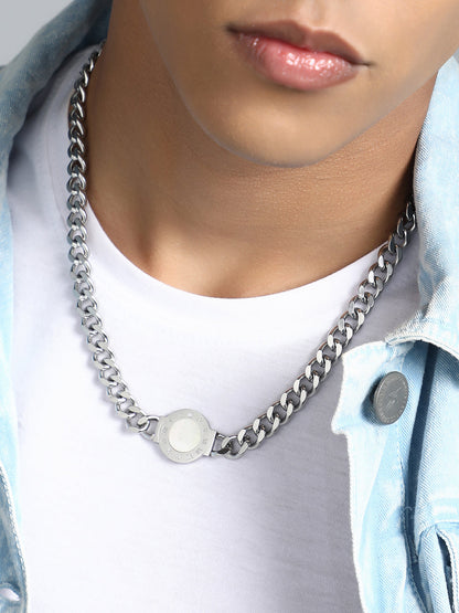 The Roma Pendant Necklace - Metallic Silver