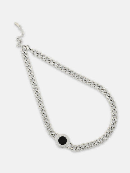 The Roma Pendant Necklace - Metallic Silver