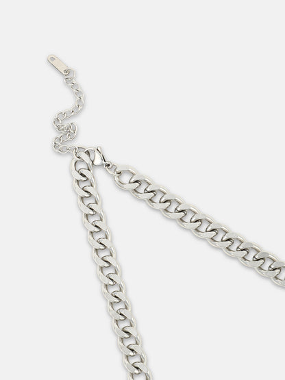 The Roma Pendant Necklace - Metallic Silver