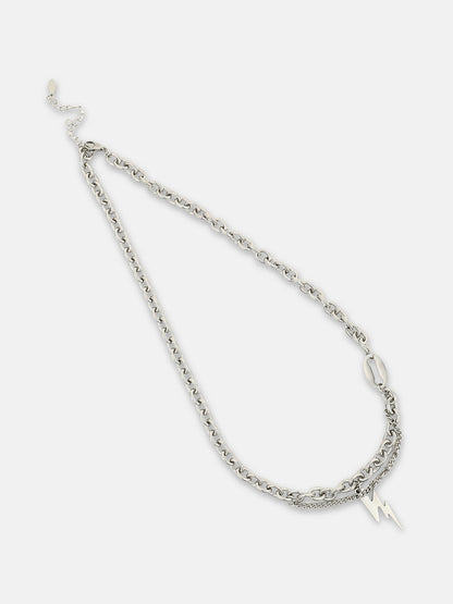 The Flash Pendant Necklace - Metallic Silver