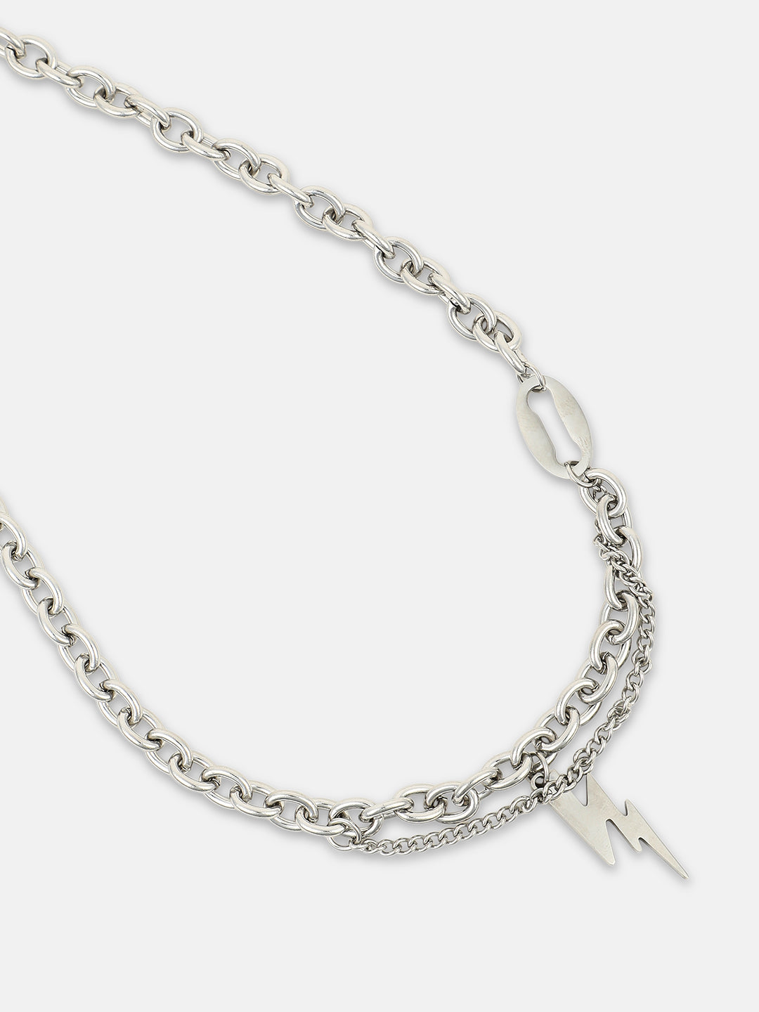 The Flash Pendant Necklace - Metallic Silver
