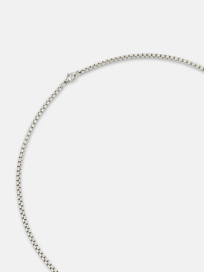The Trasher Pendant Necklace - Metallic Silver