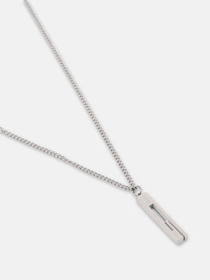 The Swirl Pendant Necklace - Metallic Silver