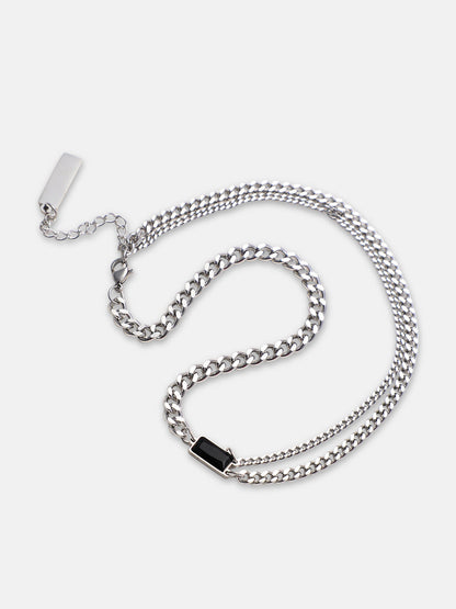 The Daily Pendant Necklace - Metallic Silver