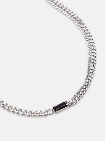 The Daily Pendant Necklace - Metallic Silver