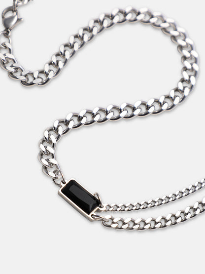 The Daily Pendant Necklace - Metallic Silver