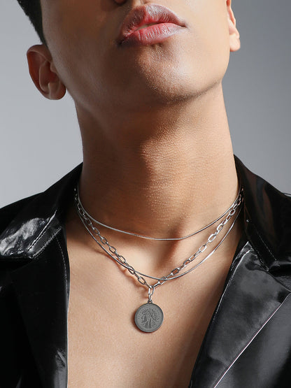 The Minté Pendant Necklace - Metallic Silver