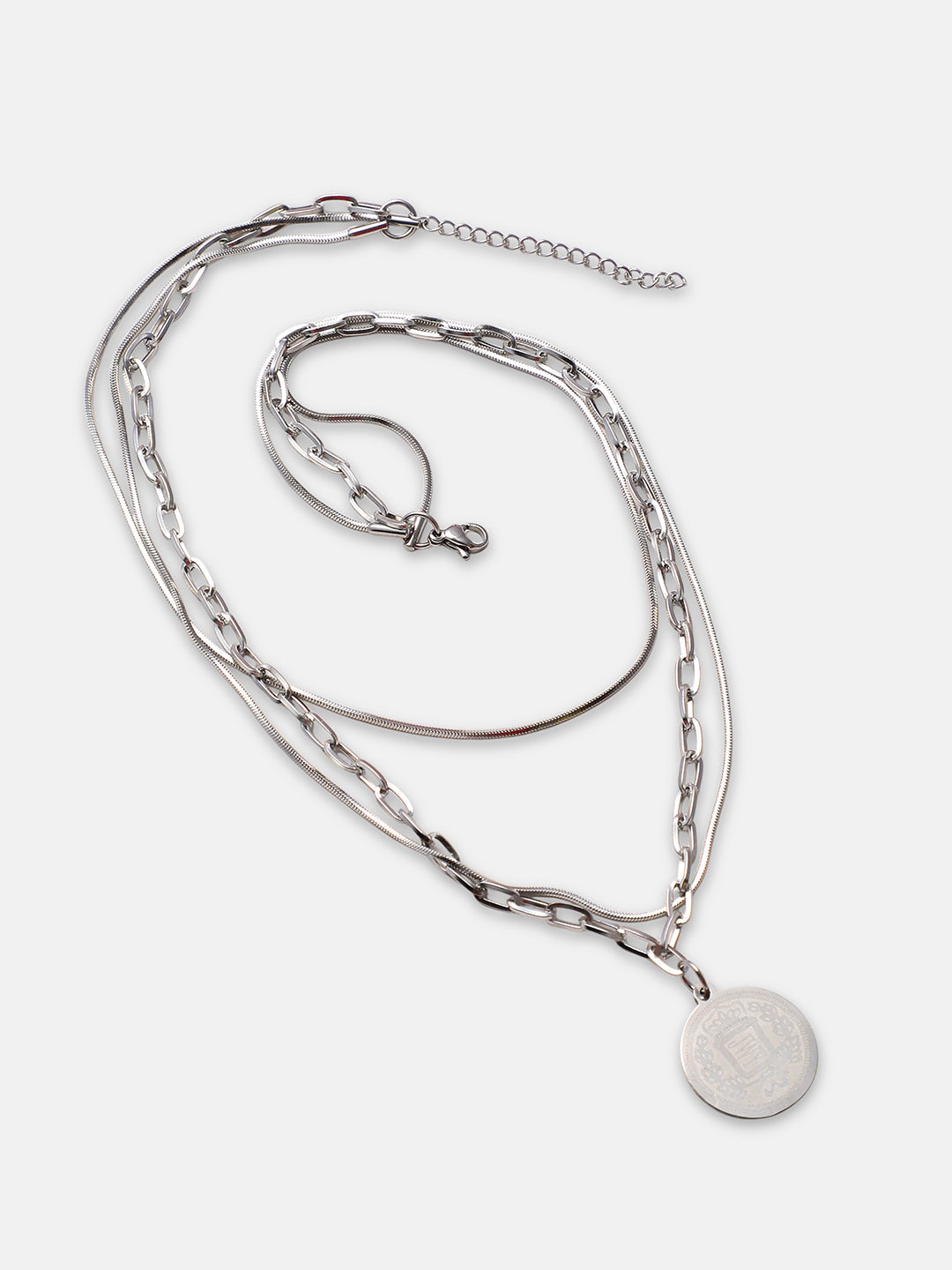 The Minté Pendant Necklace - Metallic Silver
