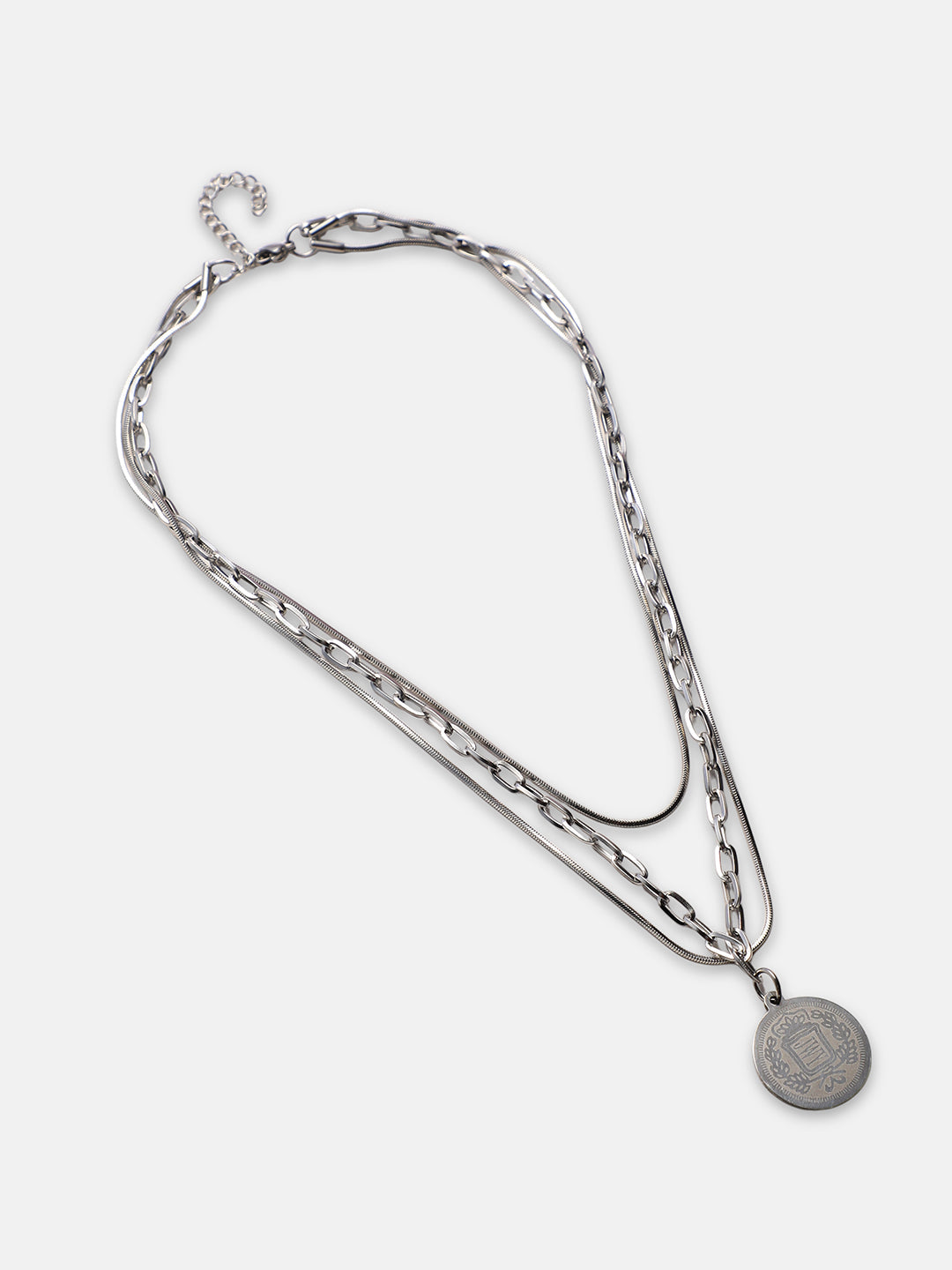 The Minté Pendant Necklace - Metallic Silver