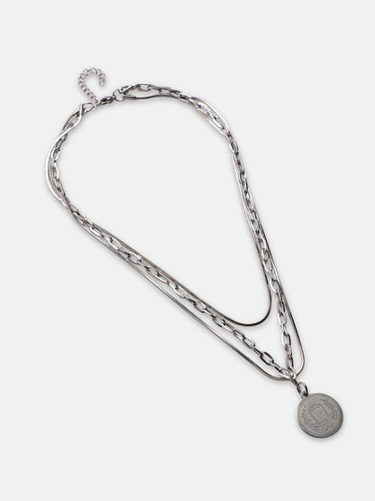 The Minté Pendant Necklace - Metallic Silver