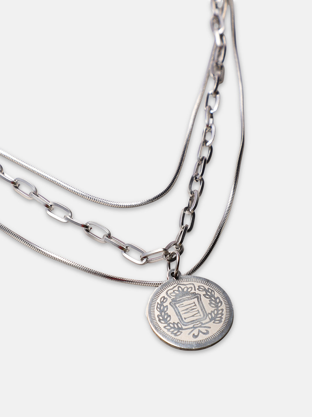 The Minté Pendant Necklace - Metallic Silver