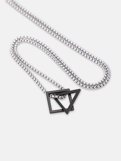 The Quad Pendant Necklace - Midnight Black