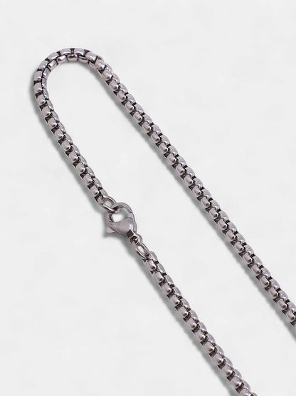 The Slate Pendant Necklace - Metallic Silver