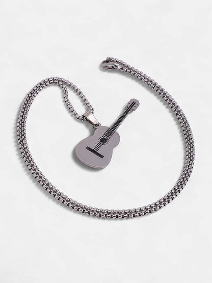 The Acoustic Pendant Necklace - Metallic Silver