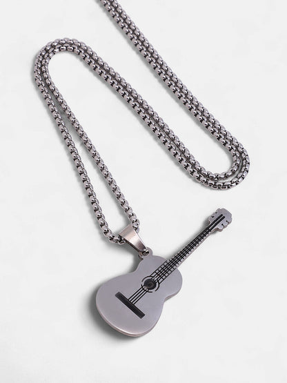 The Acoustic Pendant Necklace - Metallic Silver