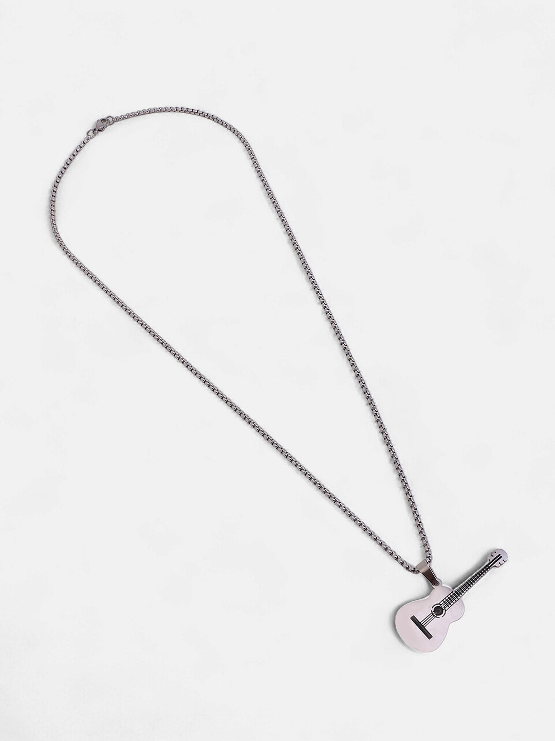 The Acoustic Pendant Necklace - Metallic Silver