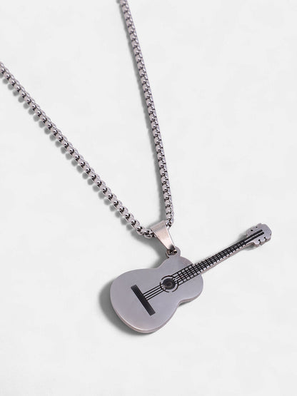 The Acoustic Pendant Necklace - Metallic Silver