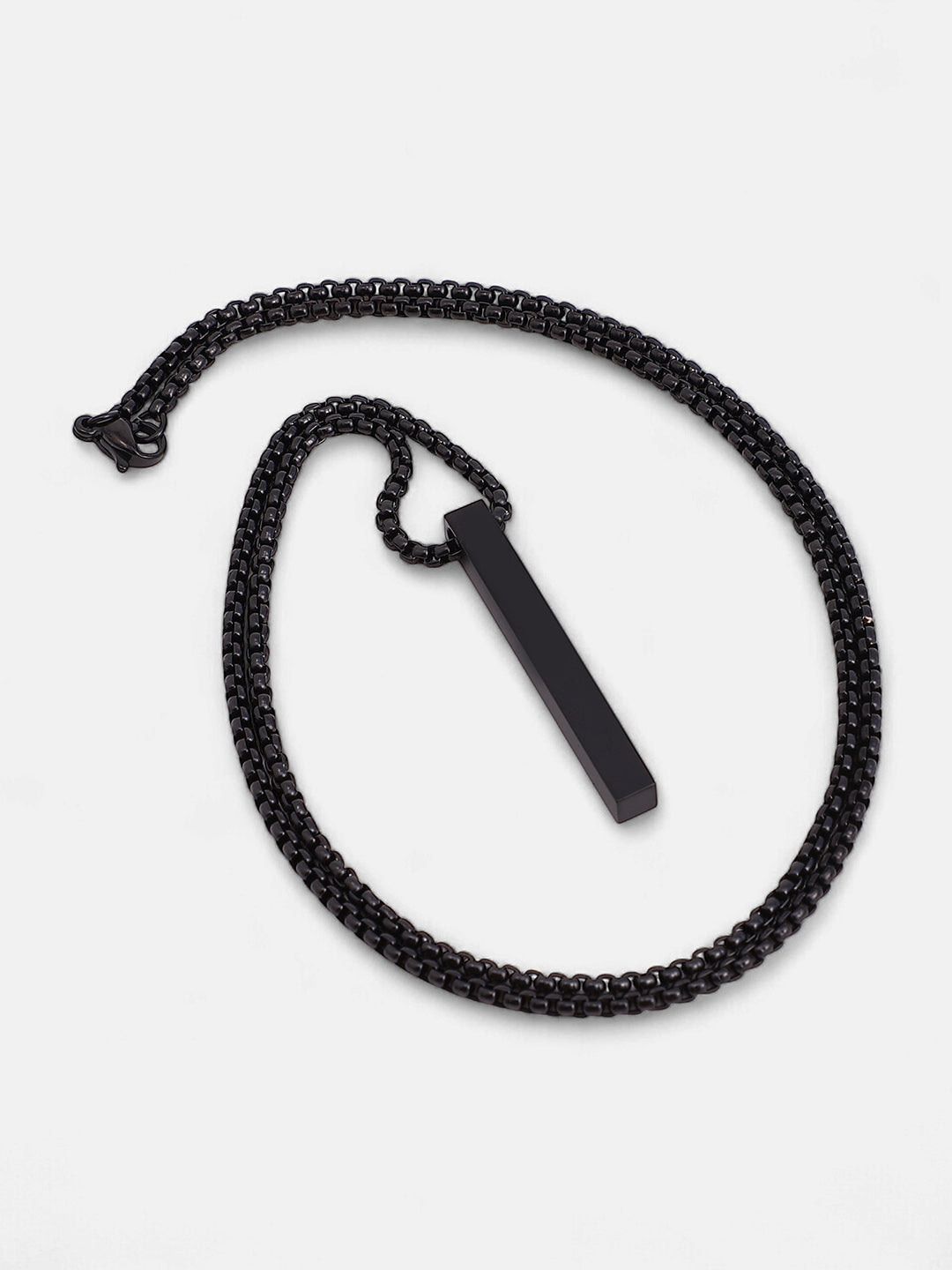 The Monolith Pendant Necklace - Onyx Black