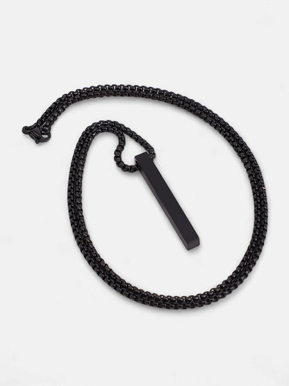 The Monolith Pendant Necklace - Onyx Black