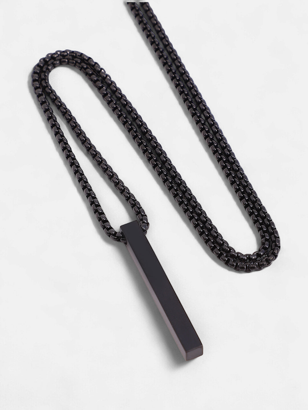 The Monolith Pendant Necklace - Onyx Black