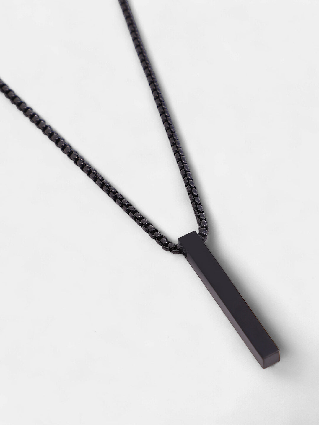 The Monolith Pendant Necklace - Onyx Black