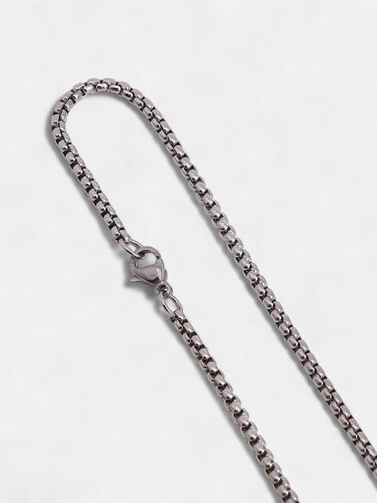 The Monolith Pendant Necklace - Metallic Silver