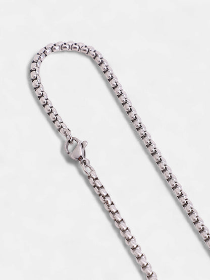 The Tincan Pendant Necklace - Metallic Silver