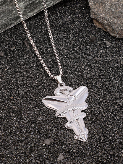 The Snakehead Pendant Necklace - Metallic Silver