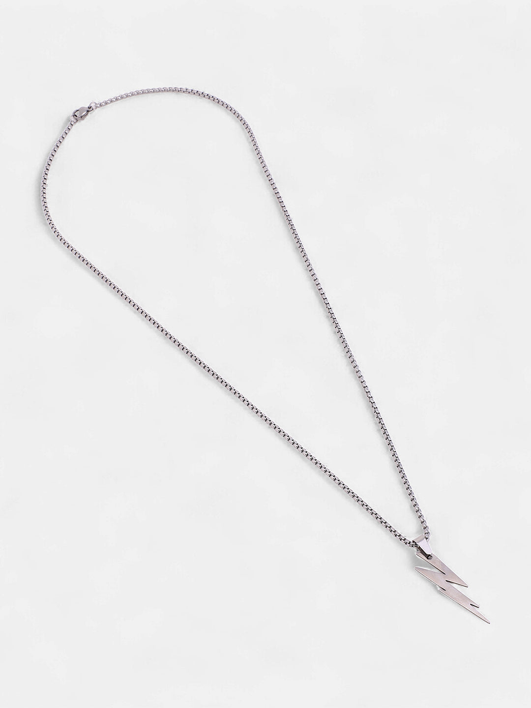 The Thunder Pendant Necklace - Metallic Silver