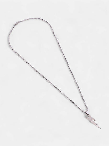 The Thunder Pendant Necklace - Metallic Silver