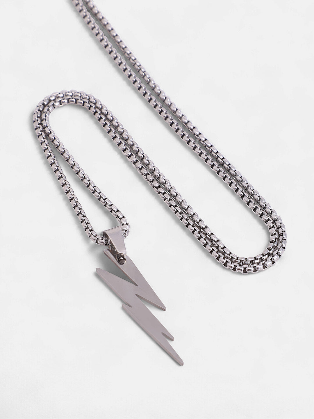The Thunder Pendant Necklace - Metallic Silver