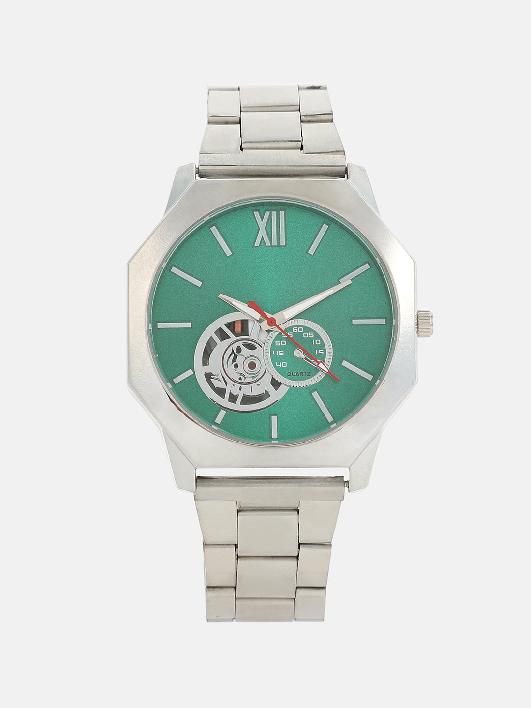 The Formula Chain Round Watch With Cuff Bracelet Combo