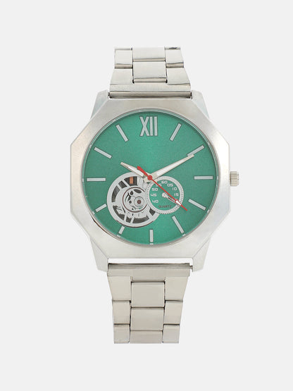 The Formula Chain Round Watch With Cuff Bracelet Combo
