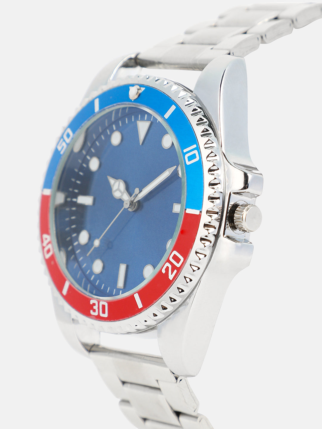 The Ribbed Round Watch With Cuff Bracelet Combo