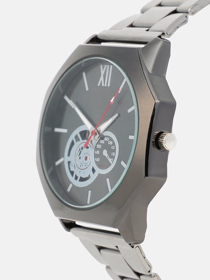 The Formula Chain Round Watch With Beaded Bracelet Combo