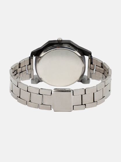 The Formula Chain Round Watch With Beaded Bracelet Combo