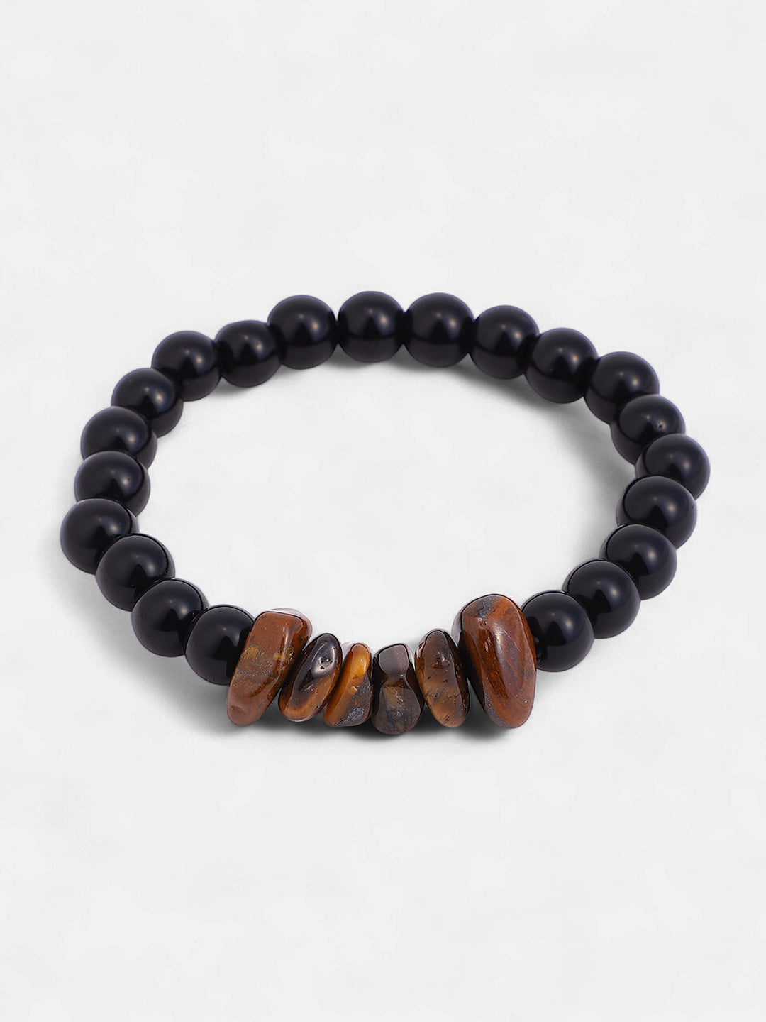 The Formula Chain Round Watch With Beaded Bracelet Combo