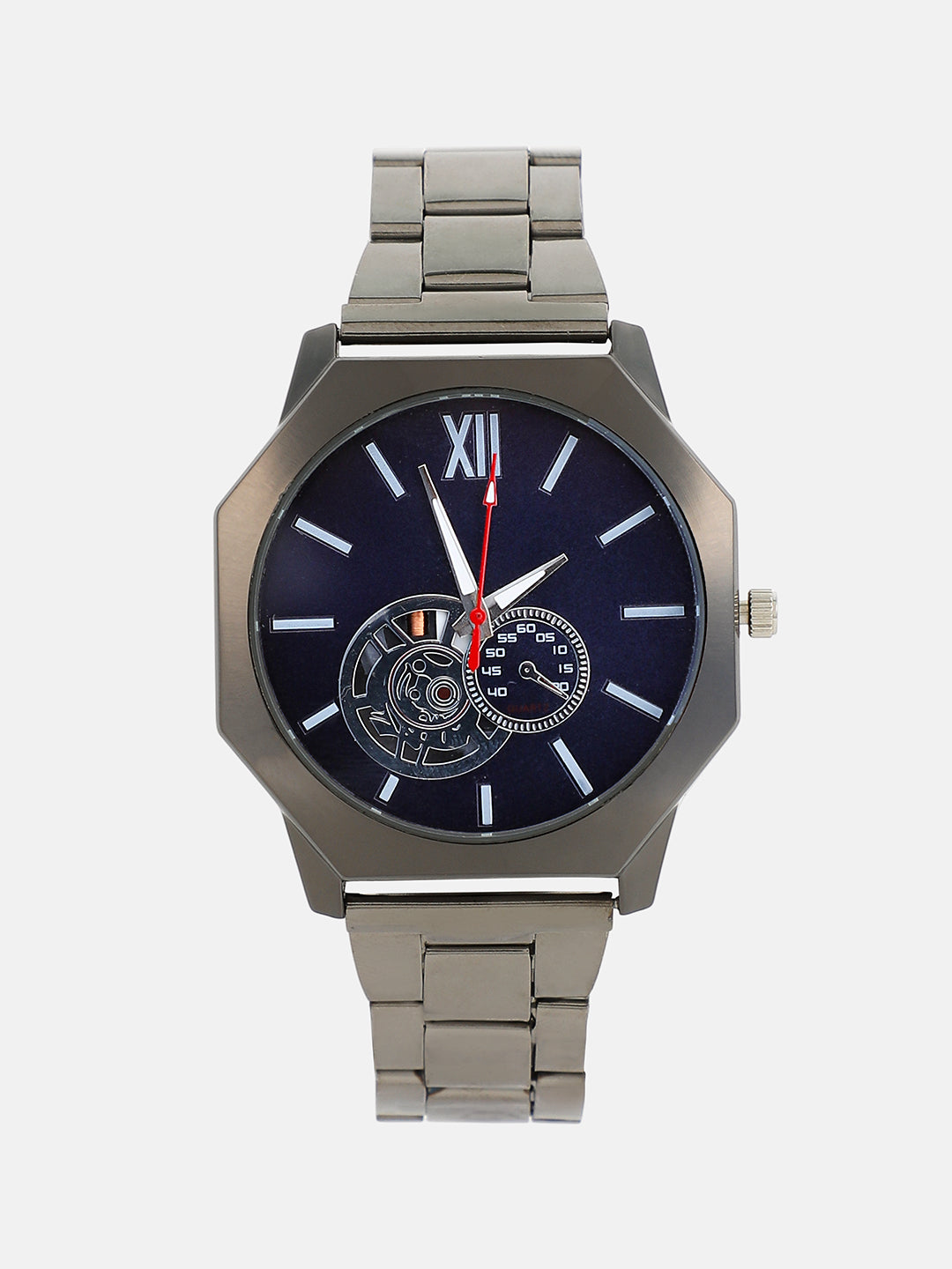 The Formula Chain Round Watch With Wrap Bracelet Combo