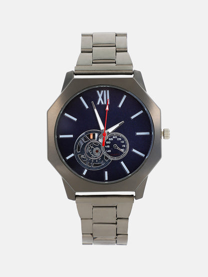 The Formula Chain Round Watch With Wrap Bracelet Combo