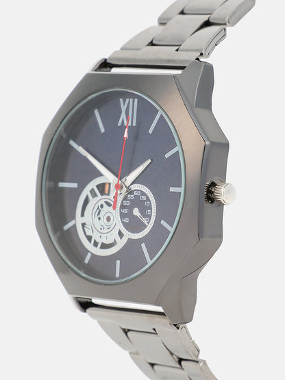 The Formula Chain Round Watch With Wrap Bracelet Combo