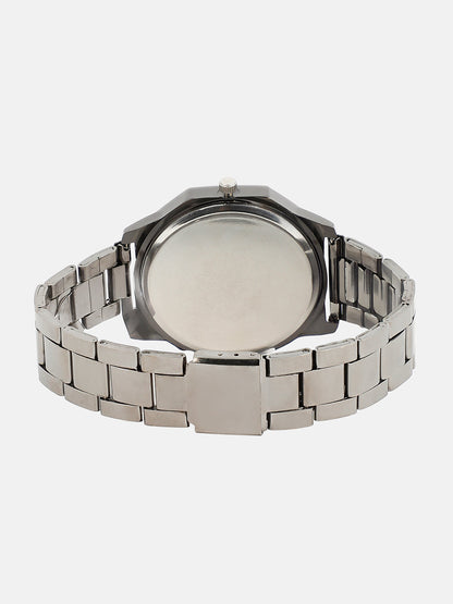 The Formula Chain Round Watch With Wrap Bracelet Combo