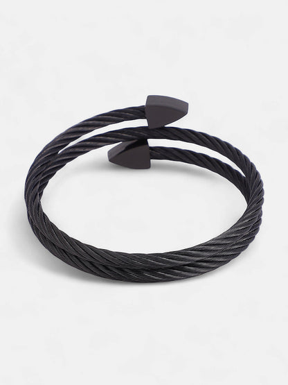 The Formula Chain Round Watch With Wrap Bracelet Combo