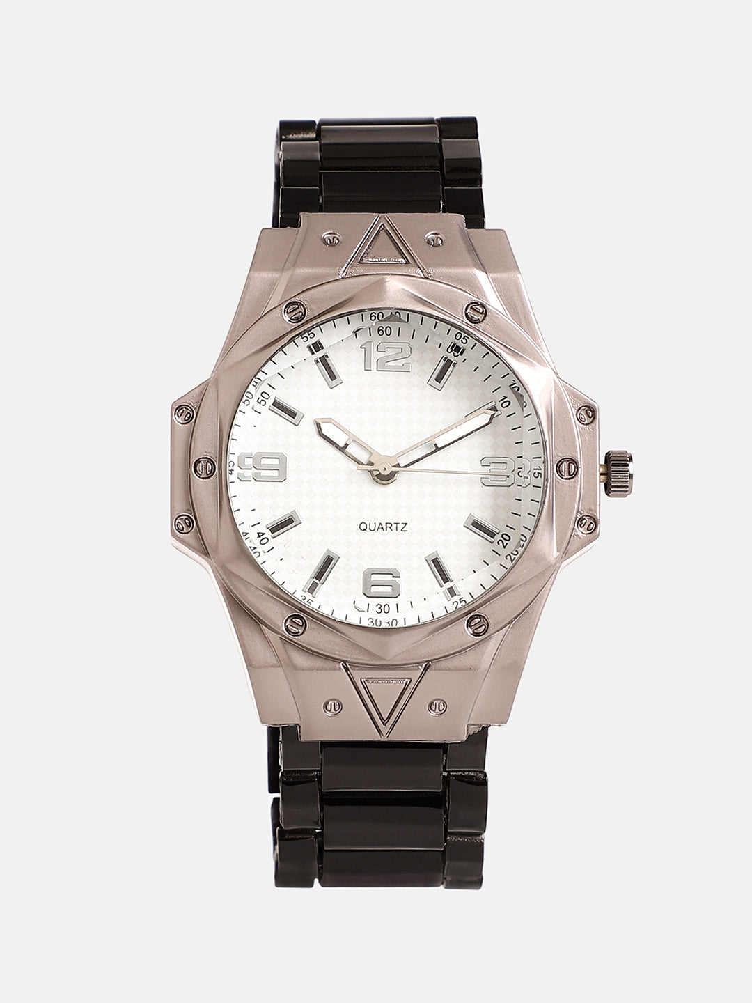 The Torque Driftor Round Watch With Beaded Bracelet Combo